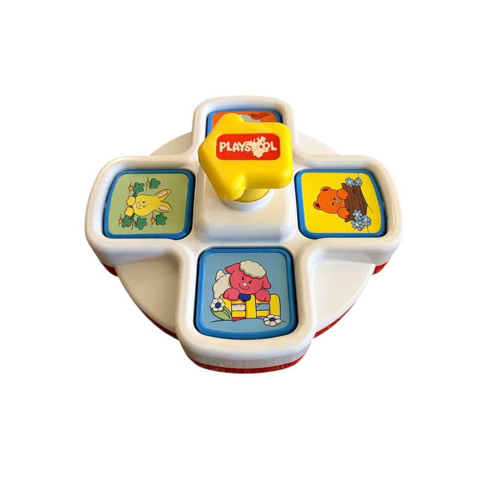 Vintage‎ 1990 Y2K Playskool Peek'n Pop Flip Push Toddler Baby Toy